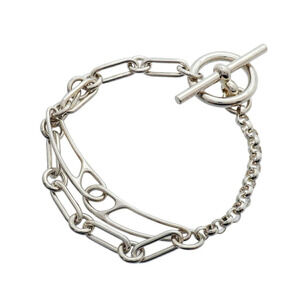 HERMES Silver Charm Bracelet
